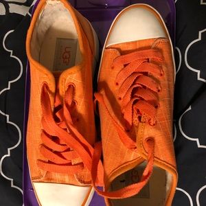Used Ugg orange sneakers size 8